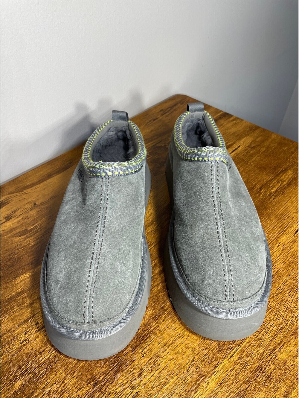 Koolaburra by UGG Burree Platform Slippers Grey Suede Sz 12